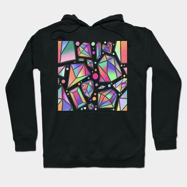 Iridescent Crystals Patterm Hoodie by maramyeonni.shop